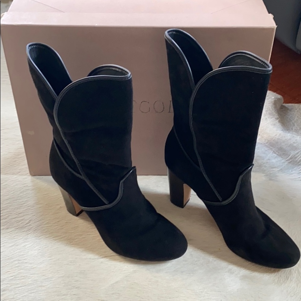Rosegold Heeled Boots Sz 8.5 - Picture 2 of 6